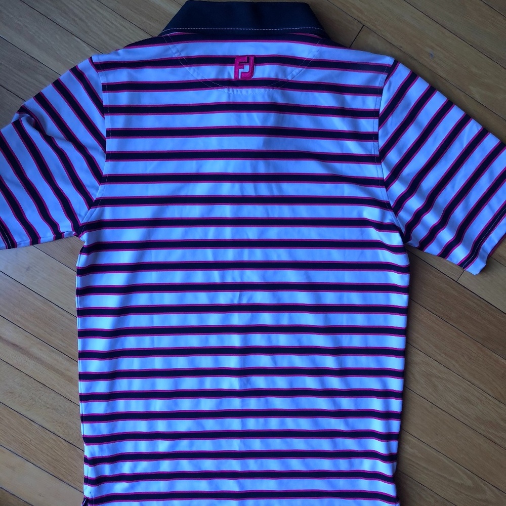 Foot Joy Men's Athletic Fit Lisle Golf Polo - S - Picture 2 of 3
